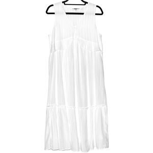 KOTON White Boho Midi Dress EU42 US Size 10